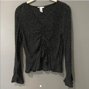 Black and White Polka Dot Blouse